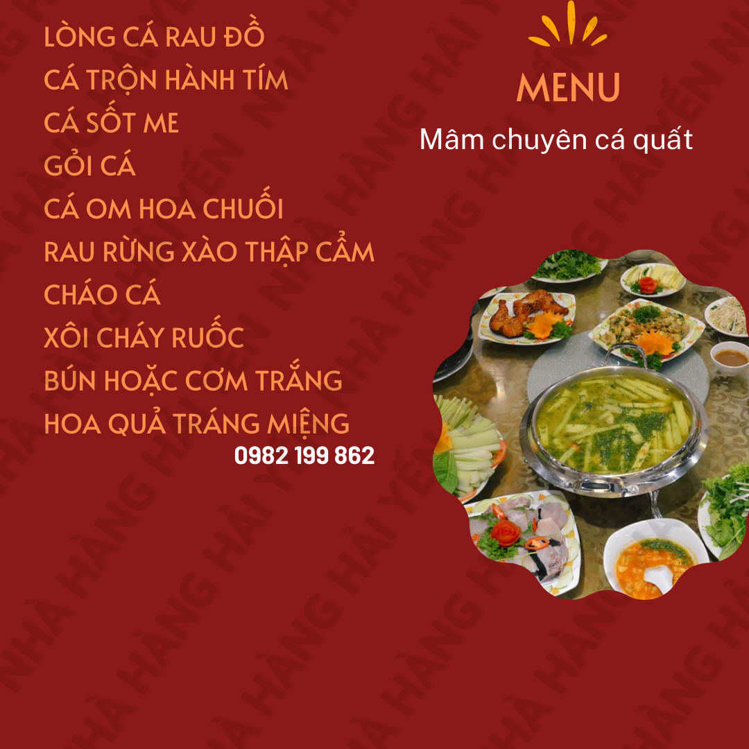 Mâm cá Quất(10 món) 3000k