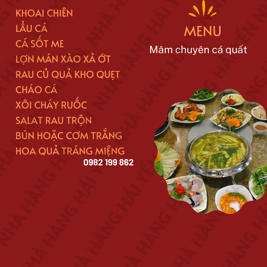 Mâm cá quất(11 món) 3200k